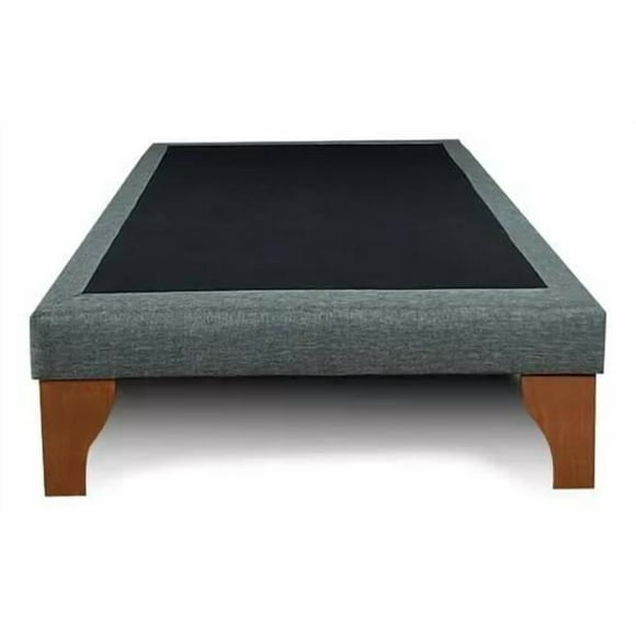 Base De Cama Plaza Y Media 1 5 Gris Lino