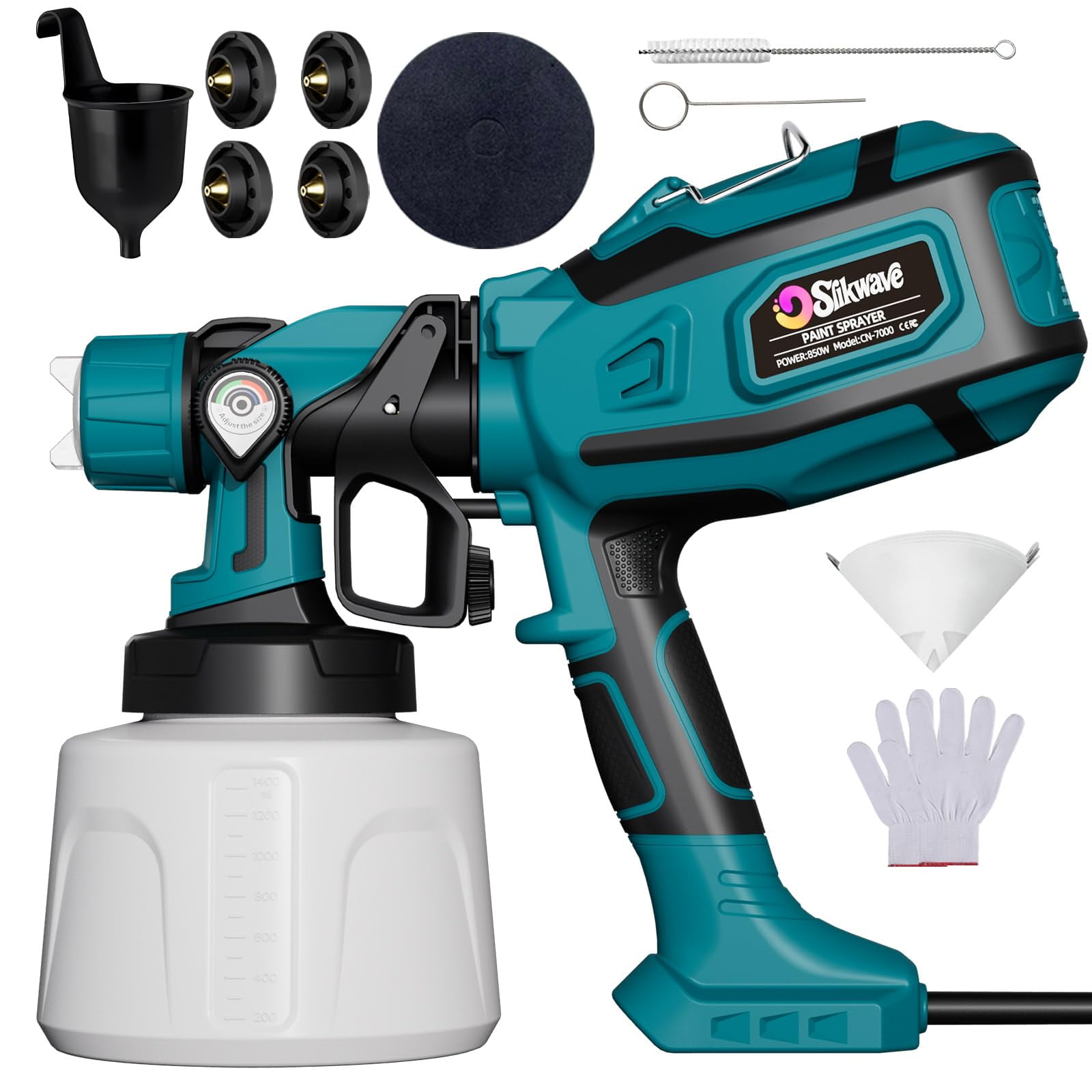 Pistola De Pintura Slikwave Cn-7000 850w 1400ml
