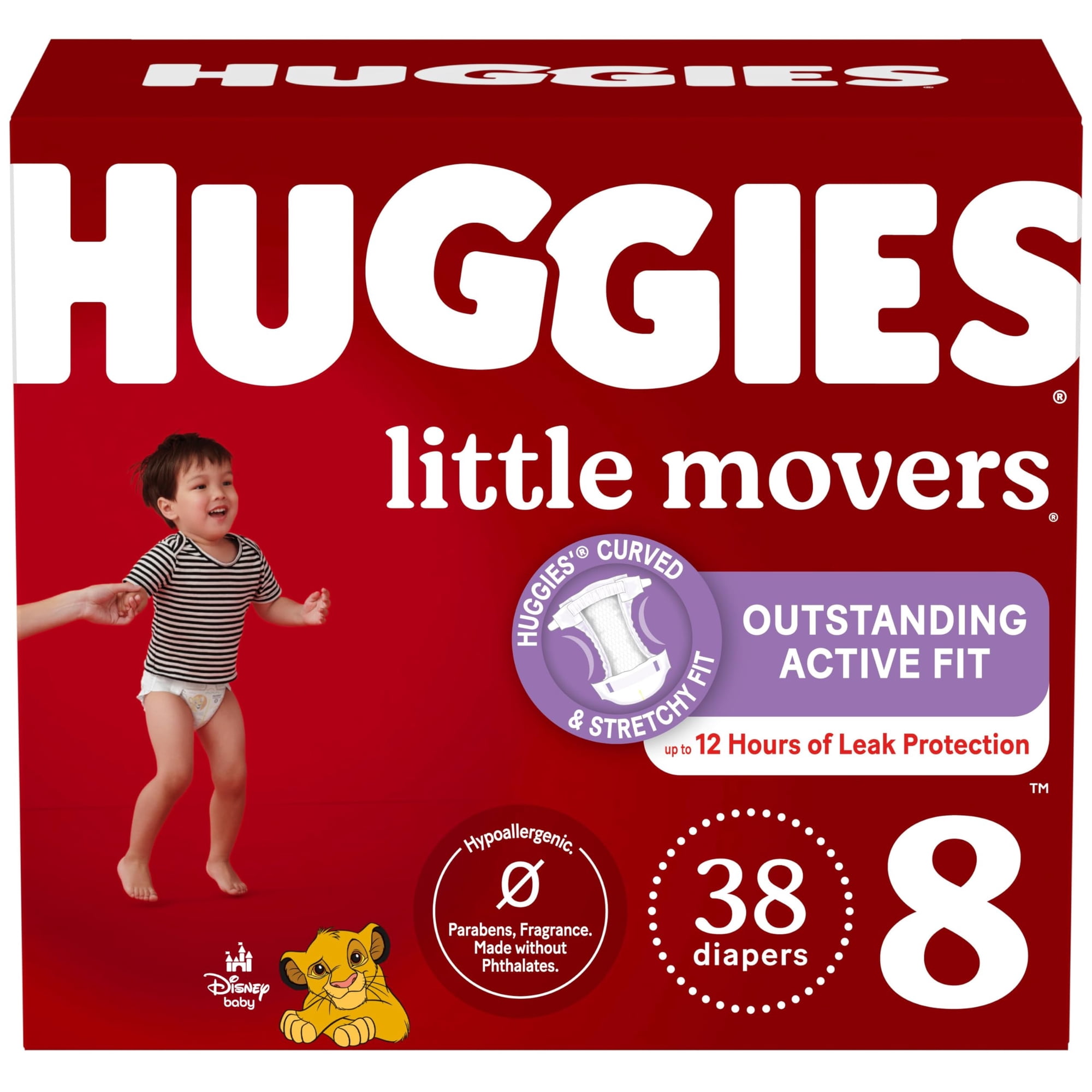 Pañales Huggies Little Movers Talla 8 (21+ Kg) 38 Unidades