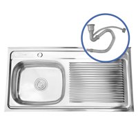 Domsa - Cubierta Lavaplatos Sobreponer Secador Derecho 100X50 Cm