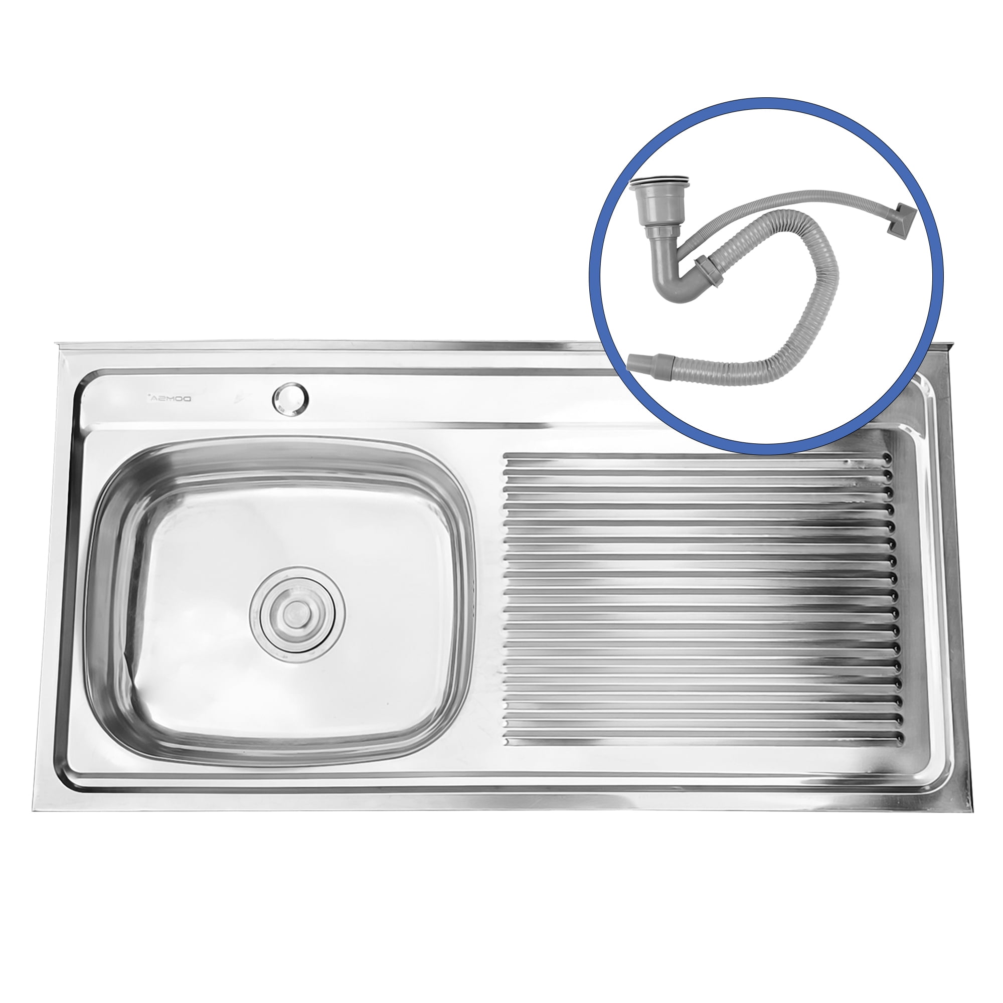 Domsa - Cubierta Lavaplatos Sobreponer Secador Derecho 100x50 Cm