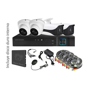 Vipa - Kit 4 Cámaras Seguridad Mixto Hd Con Disco Duro M49Ldd