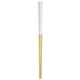 thumbnail image 1 of XmhyTop 2 Pares de Palillos Reutilizables de Acero Inoxidable, palillos chinos japoneses, Antiadherente, Aptos para Lavavajillas, 23.5 cm, El estilo C, Oro Blanco, 1 of 5