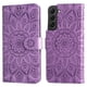 thumbnail image 1 of Funda tipo cartera FOXDOCK para Samsung Galaxy S22 Plus , diseño girasol en relieve, cuero PU, cierre magnético, soporte y tarjetero, 1 of 5
