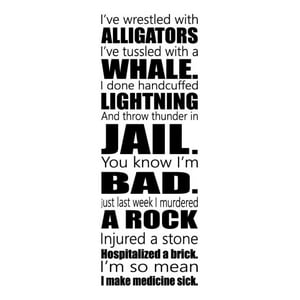 Rienda Libre Graphics - Decomural I'Ve Wrestled Alligators Muhammad Ali Ws-42929