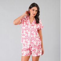Set Top Camisero + Short Flores Mujer 33832-250