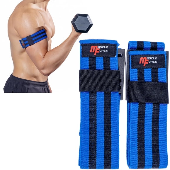 Banda de ejercicio MuscleForge 30-86 cm, 2 unidades, azul