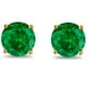 thumbnail image 3 of Aros Paris Jewelry 2 Ct Round Emerald Stud 14k Yellow Gold, 3 of 3