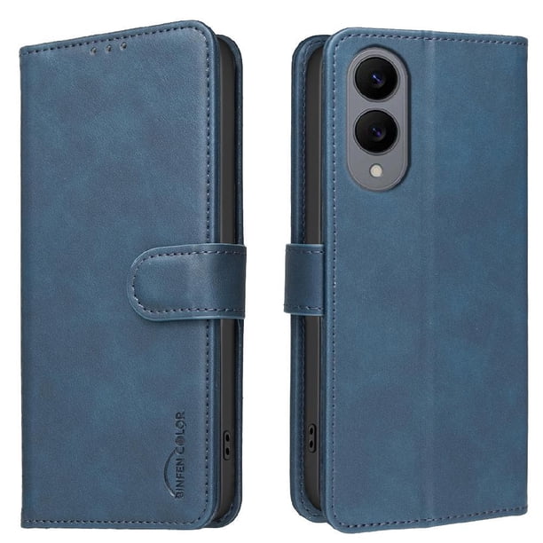 Funda Billetera para Samsung Galaxy S25 Edge Protección RFID y Soporte Ajustable Azul