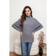 thumbnail image 1 of Sweater Mujer Cuello Alto Manga Larga Murciélago Tejido 5063, 1 of 4