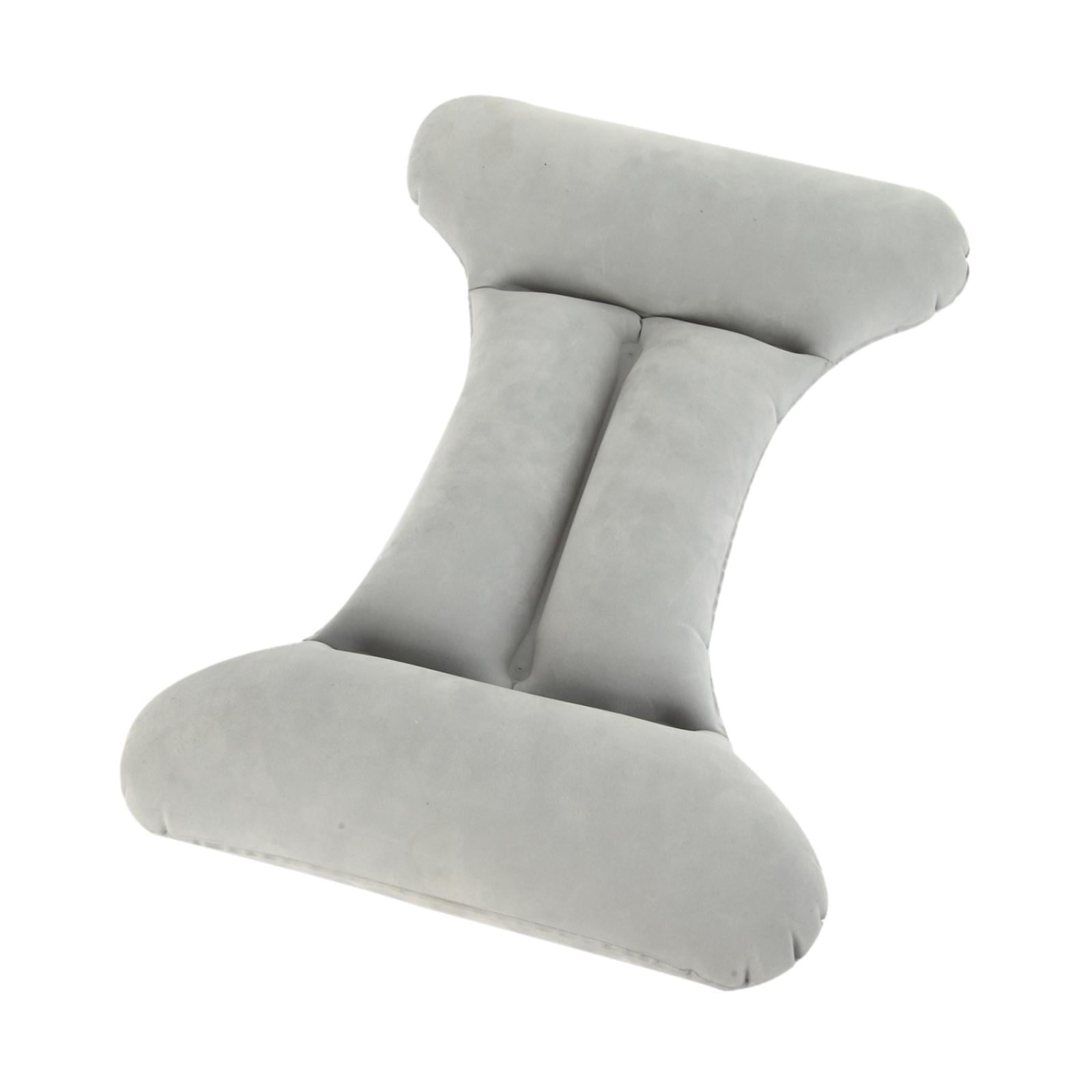 Magideal - Silla De Soporte De Espalda Silla De Cojín Cojín De Retroceso Presiona Transpirable Para Inflar La Almohada De Soporte Del Cojín De La Cama Para Condu Gris