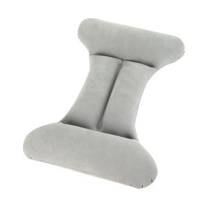 Magideal - Silla De Soporte De Espalda Silla De Cojín Cojín De Retroceso Presiona Transpirable Para Inflar La Almohada De Soporte Del Cojín De La Cama Para Condu Gris