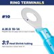 thumbnail image 2 of Terminales de anillo termorretráctil haisstronica 200 piezas AWG 16-14, 2 of 6