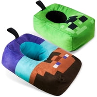 Pantuflas Minecraft Para Niños Cómodas Para Interior Con Diseño De Gamer