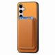 thumbnail image 3 of Funda de Cuero Magnética con Tarjetero para Samsung Galaxy S25 Plus Cubierta Delgada Amarillo, 3 of 5