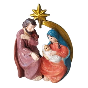 Bothyi - Conjunto De Escena De Estatuas De Natividad De Cristo, Adorno De Estatuilla De Jesús Para Bebé, Decoración Del Hogar D