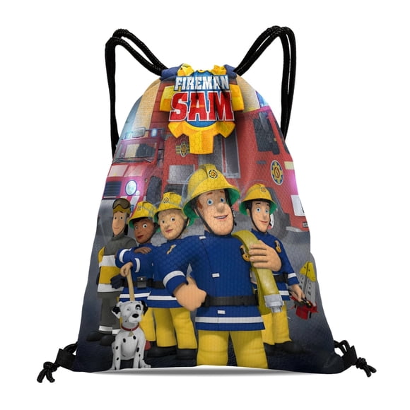 Sam el Bombero Mochila de Cuerdas para Deportes y Gimnasio, Bolsa de Cuerdas Resistente al Agua, Bolsa Cinch, 30×40cm