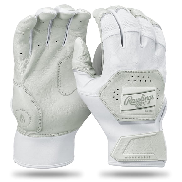 Rawlings | Guantes de Bateo para Adultos Workhorse | Blanco/Blanco | M
