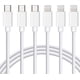 thumbnail image 1 of Cable USB-C a Lightning Mitesbony, 3 unidades, 1,8 m, carga rápida, 1 of 7