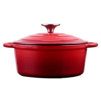 Briva Iron - Olla Hierro Fundido Redonda Roja 24X12 Cm