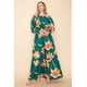 thumbnail image 5 of Conjunto De Top De Manga Larga Con Hombros Descubiertos Estampado De Flores Detalles Elásticos Y Pantalones Anchos De Cintura Alta Verde (para Mujer), 5 of 5