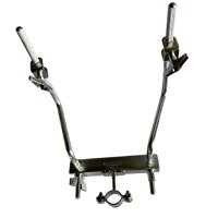 Magideal - Abrazadera De Extensión De Tambor, Soporte De Cencerro, Soporte De Montaje De Percusión, Abrazadera De Fijación Ajustable Para Pieza De Percusión De T 2 Cabeza