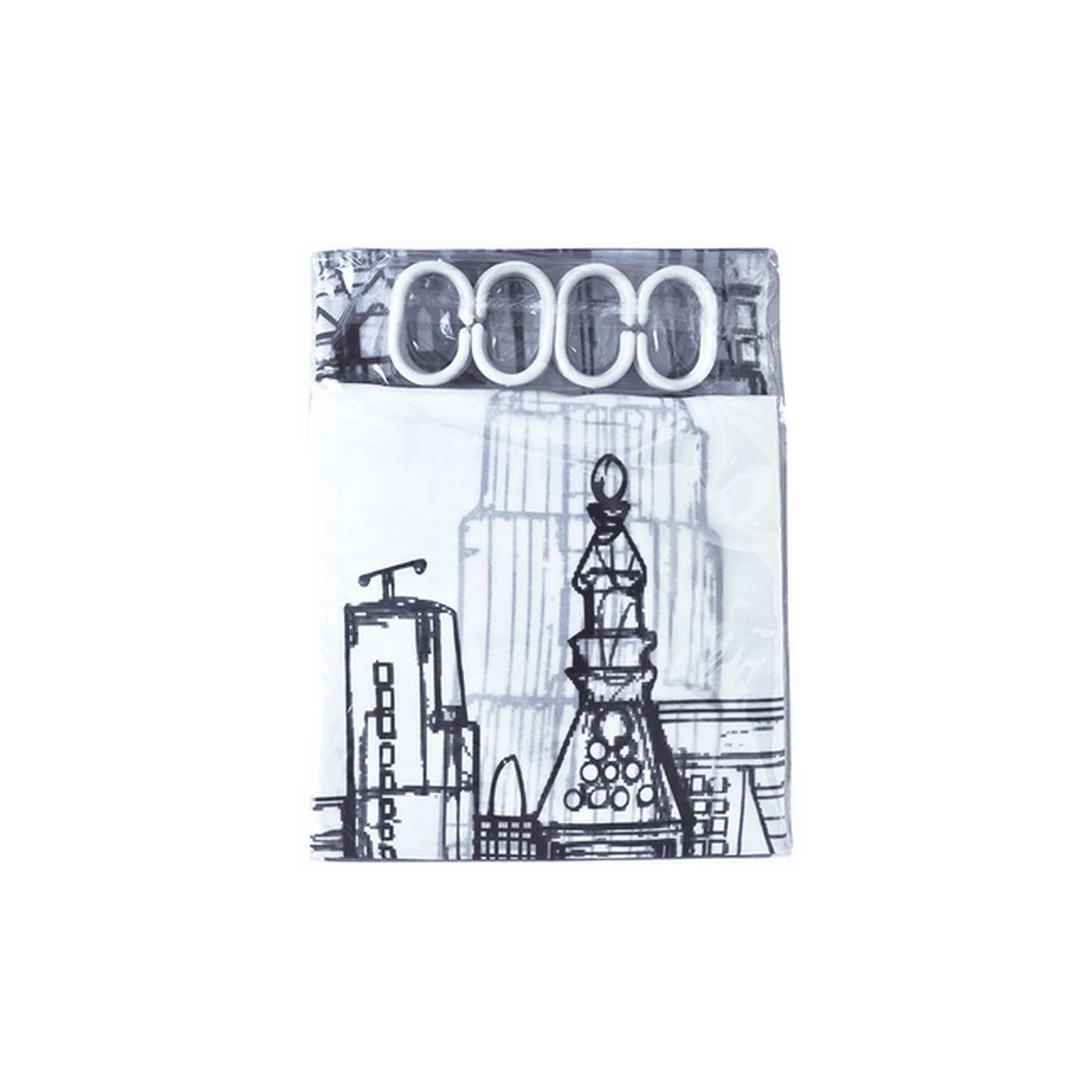 Genérico - Cortina De Baño 180x180, Color City