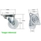 thumbnail image 4 of 4x Rueda Mueble Carro Giratoria 2.5 Zincada 25mm Placa multicolor, 4 of 4