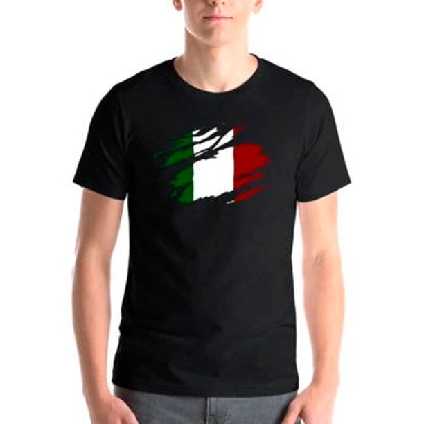 Polera Italia Fan Futbol Soccer Hombre Bandera Pais