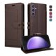 thumbnail image 2 of Premium Wallet Case for Samsung Galaxy S24 FE with Card Slots & Kickstand, Flip Cover Brown, 2 of 6