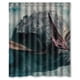 thumbnail image 1 of Cortina de ducha de Mosasaurus Jurassic World Kills, juego de cortina de baño con ganchos, tamaño 60 x 72 pulgadas, 1 of 3