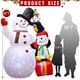 thumbnail image 2 of Inflables navideños AerWo con forma de muñeco de nieve y pingüinos de 1,8 m con luces, 2 of 3