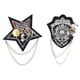 thumbnail image 2 of 2 piezas de plata militar para hombre Broches de cadena de plata Pin Party para hombre accesorio, 2 of 4