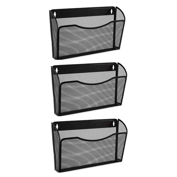 Organizador de archivos colgante EASEPRES 3 con un solo bolsillo, malla, negro