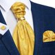 thumbnail image 1 of Corbata Gruesa Ascot, Anillo Dorado, Paño Y Colleras Hombres amarillo Talla Única, 1 of 6