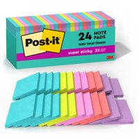 Sticky Notes Post-It Super Sticky, 76,2 X 76,2 Mm, 24 Blocs