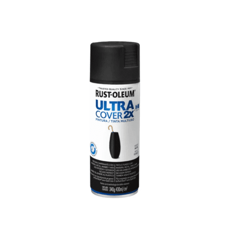Pintura Ultra Cover 2X Rust Oleum Negro Mate 340G