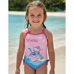Traje De Baño Niña Hello Kitty Fucsia 3