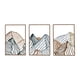 thumbnail image 5 of 3 Piezas De Pintura Decorativa De Pared De Metal Con Diseño De Montaña Para Oficina, Interior, Granja, Marrón Y Verde, 5 of 5