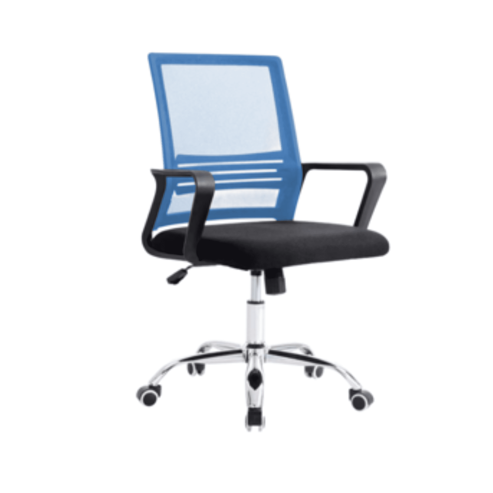 Arthome - Silla De Oficina Negra Y Azul Ergonómica Ajustable Santiago