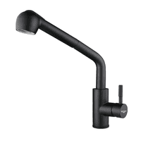 Genérico - Grifo Para Lavaplatos Monomando Llave Extensible Negro Mate