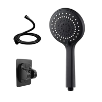 Genérico - Set Ducha De Mano + Manguera + Soporte Para Baño Color Negro