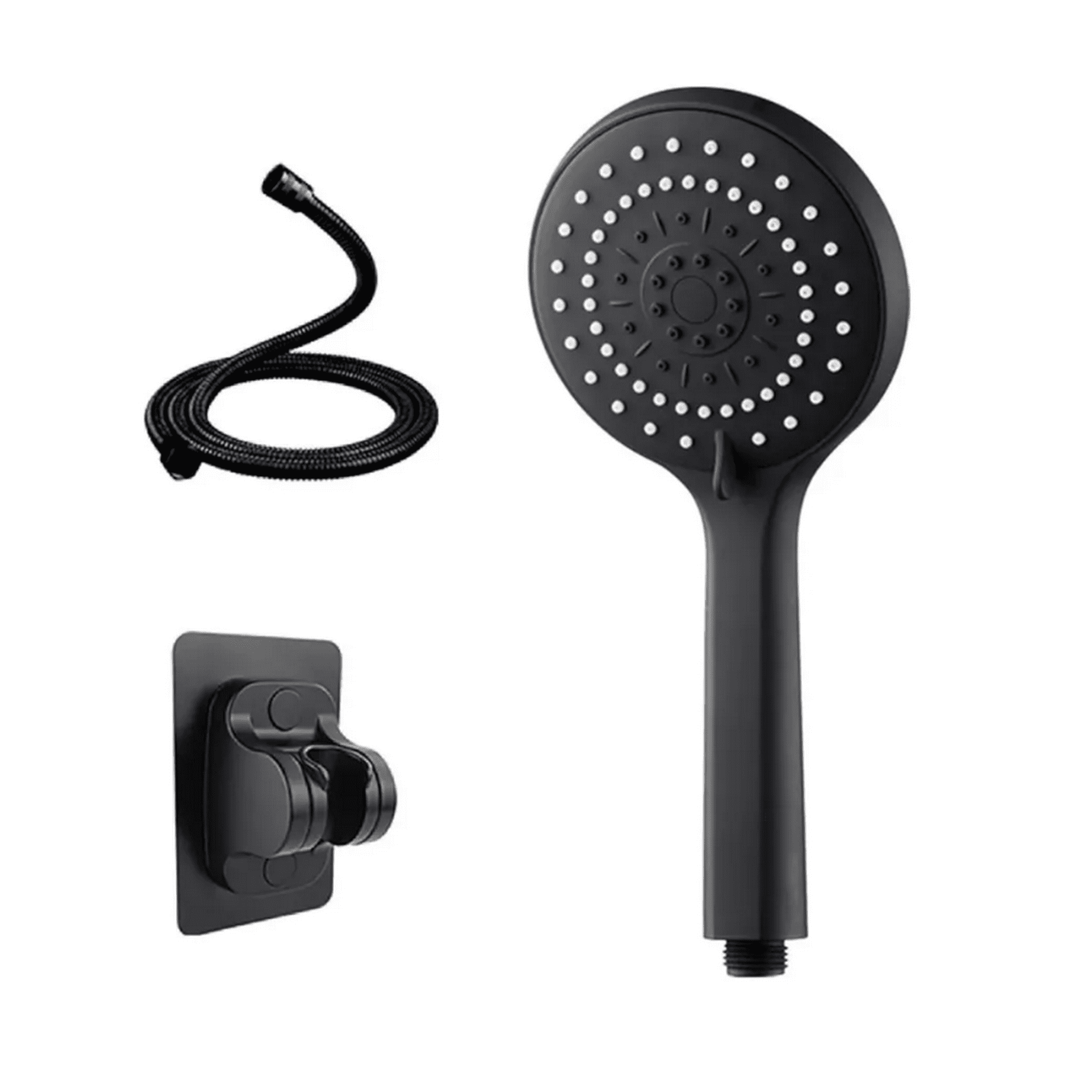 Genérico - Set Ducha De Mano + Manguera + Soporte Para Baño Color Negro