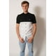 thumbnail image 1 of camisa cuello mao color blanco y negro manga corta fit, 1 of 4
