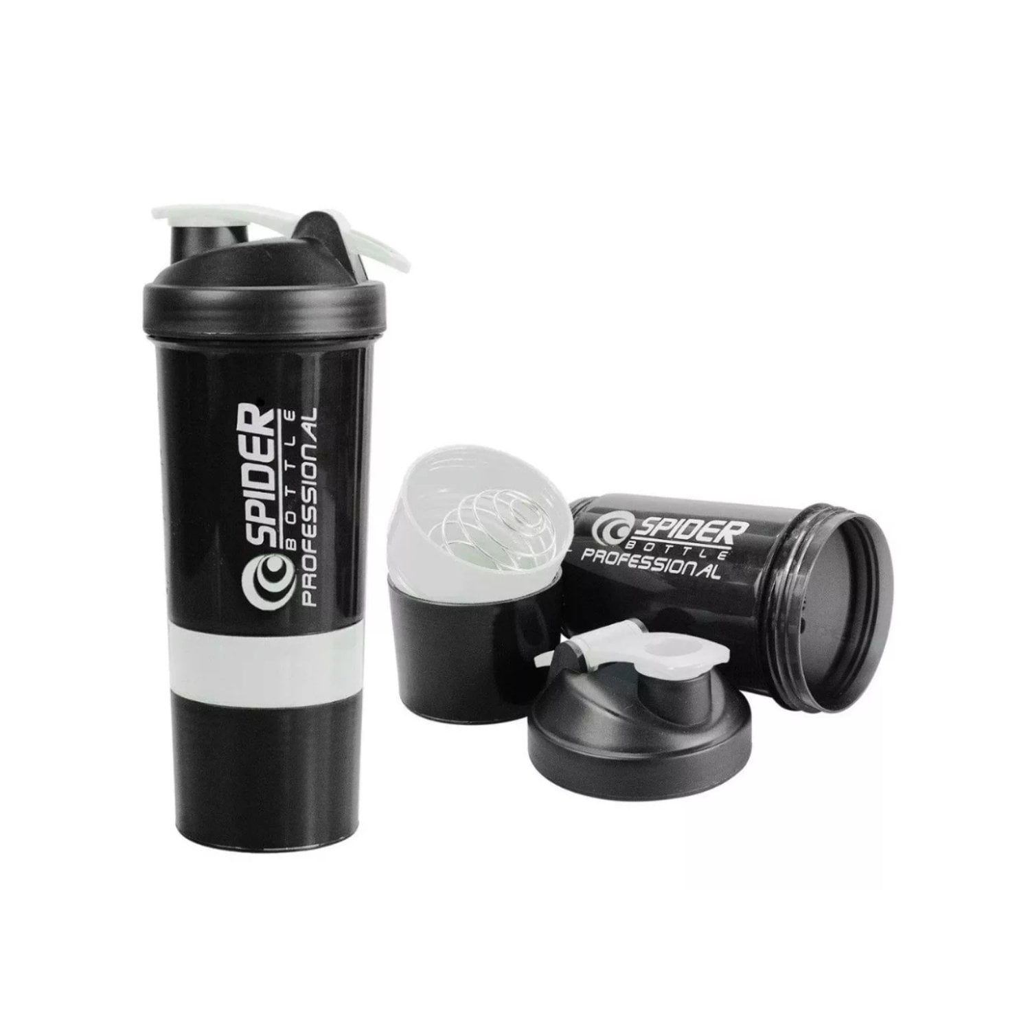 Spider - Shaker Mezclador Batidos Proteinas 500ml Gym - Blanco