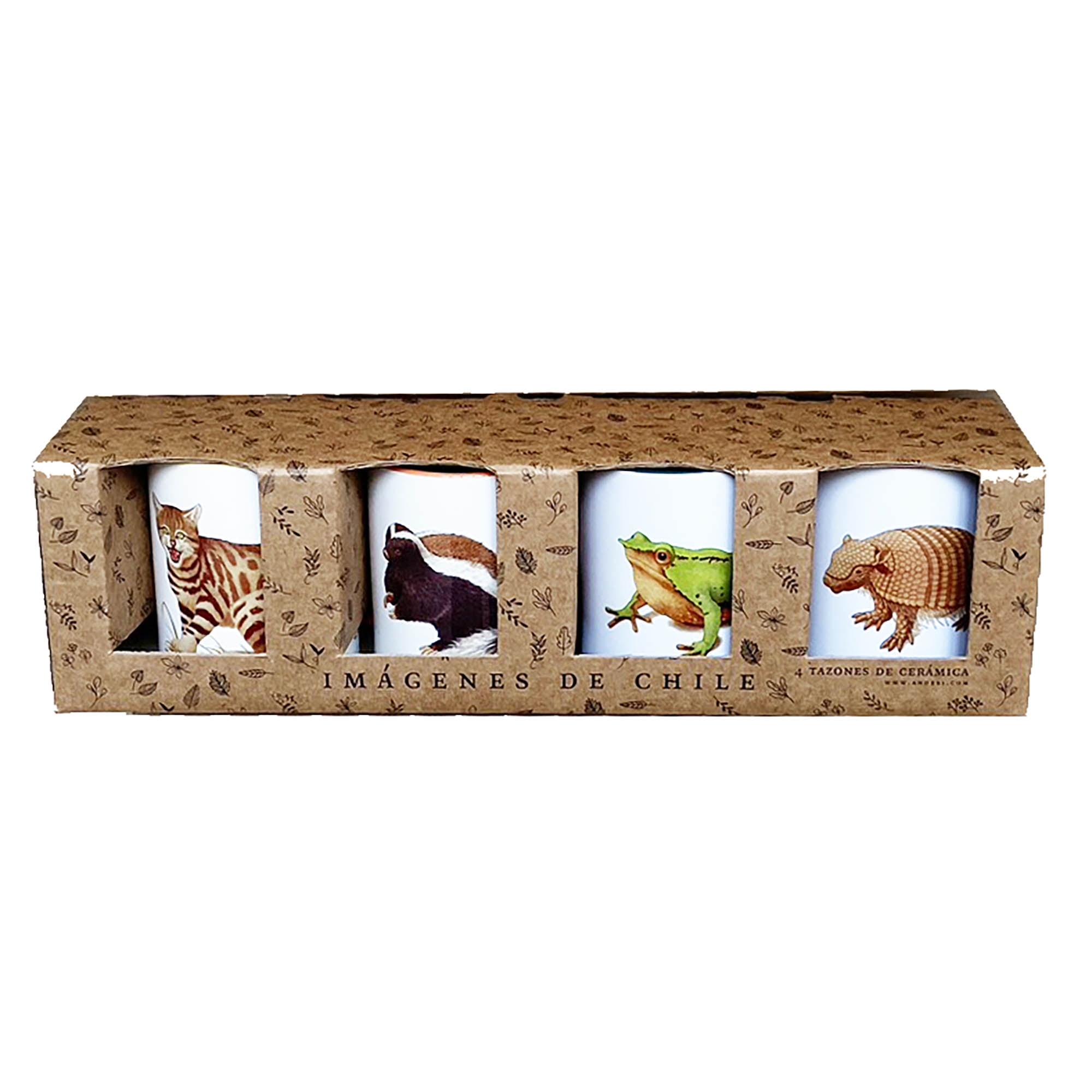 Andes1 - Set De 4 Tazas De Fauna N°2