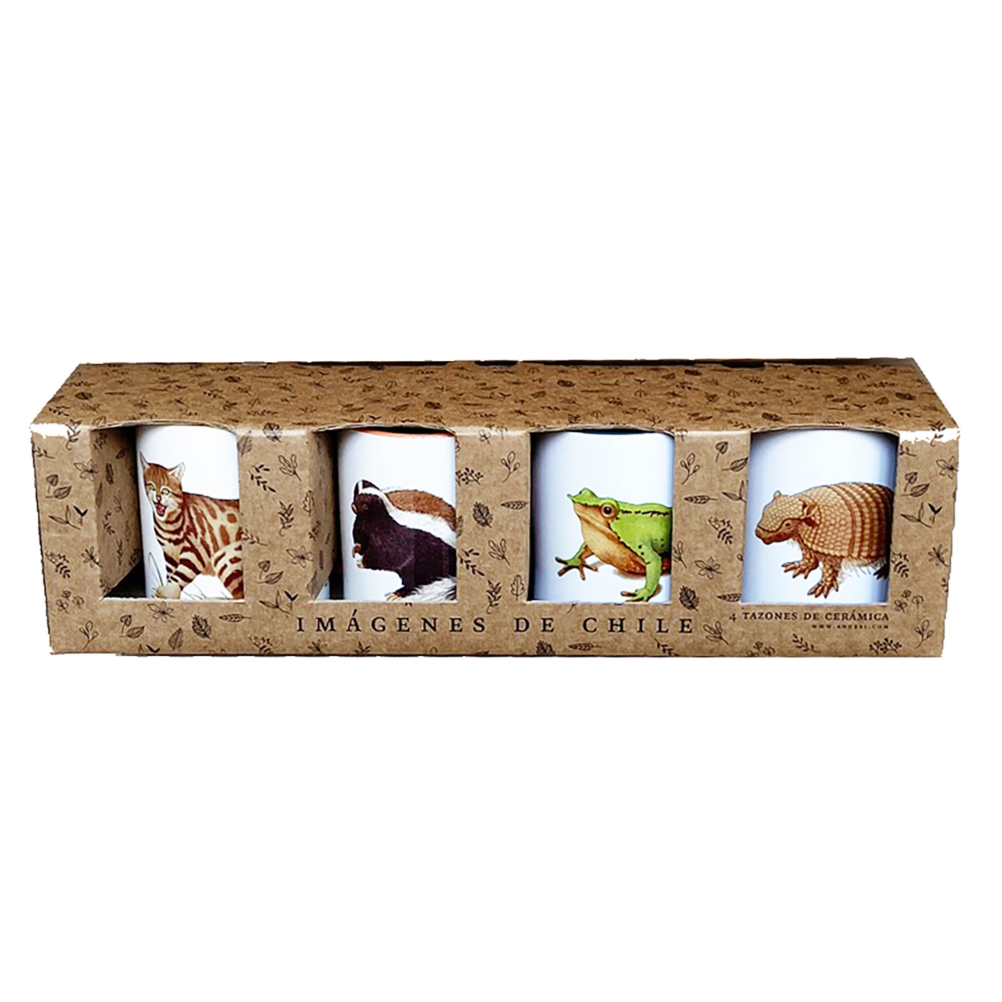 Andes1 - Set De 4 Tazas De Fauna N°2