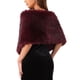 thumbnail image 3 of INSPIRE CHIC Chal de Piel Sintética para Mujer para Boda, Estola de Novia, Envolturas de Cóctel, Chal de Noche, L Burdeos, 3 of 6