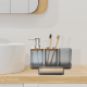 thumbnail image 3 of Xiao Hua Juego de Accesorios de Baño de 5 Piezas, Incluye Dispensador de Jabón, Jabonera, Portacepillos de Dientes, Vaso para Cepillo de Dientes y Bandeja para Vestir (Gris), 3 of 4