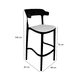 thumbnail image 3 of Pack 2 Taburetes Bar Bistro Negra Asiento Beige, 3 of 3
